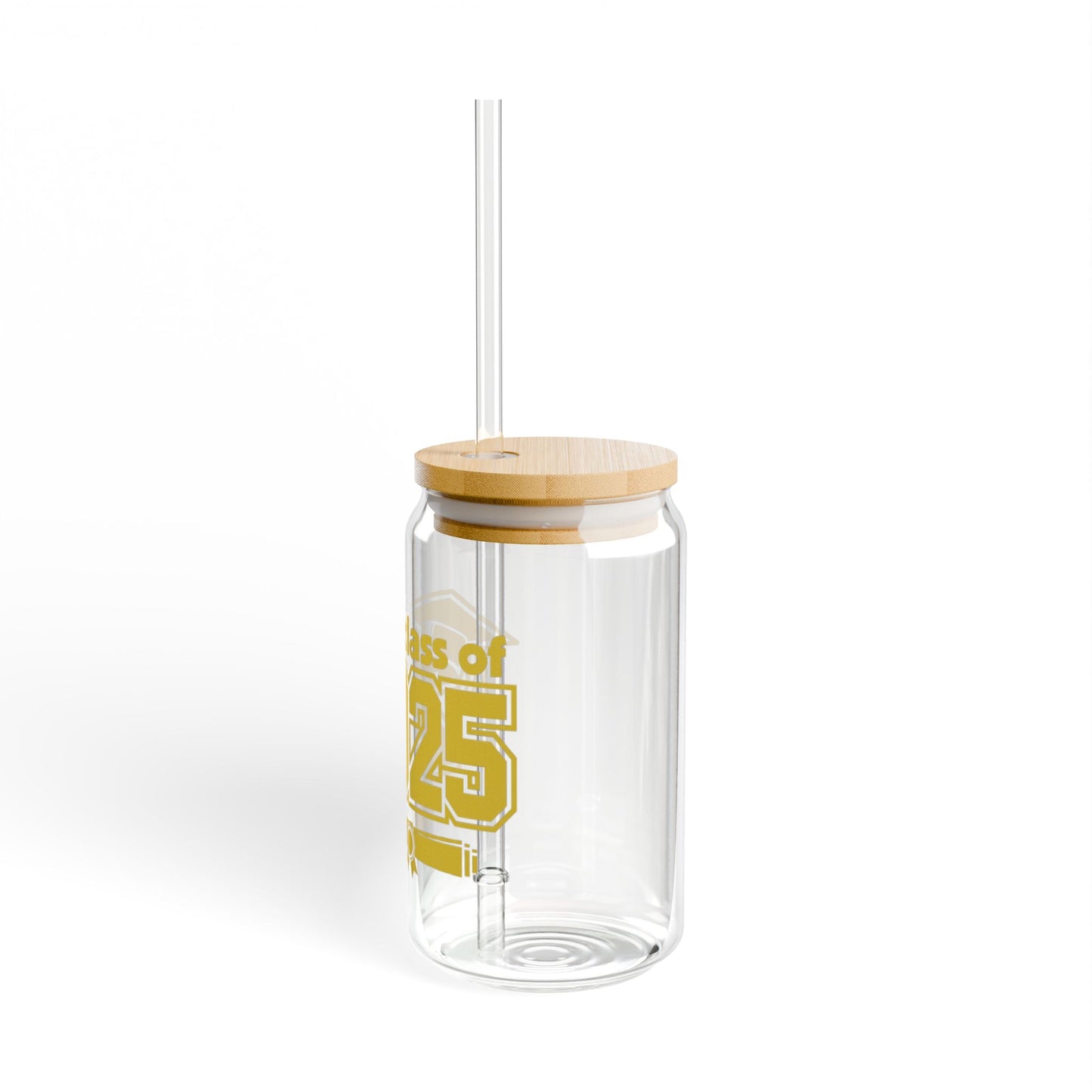 Graduation Sipper Glass 2025 with Bamboo Lid