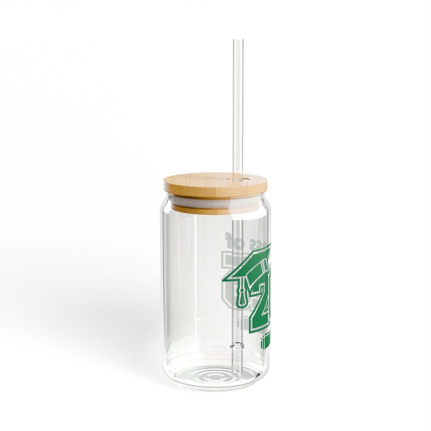 Graduation Sipper Glass 2025 with Bamboo Lid