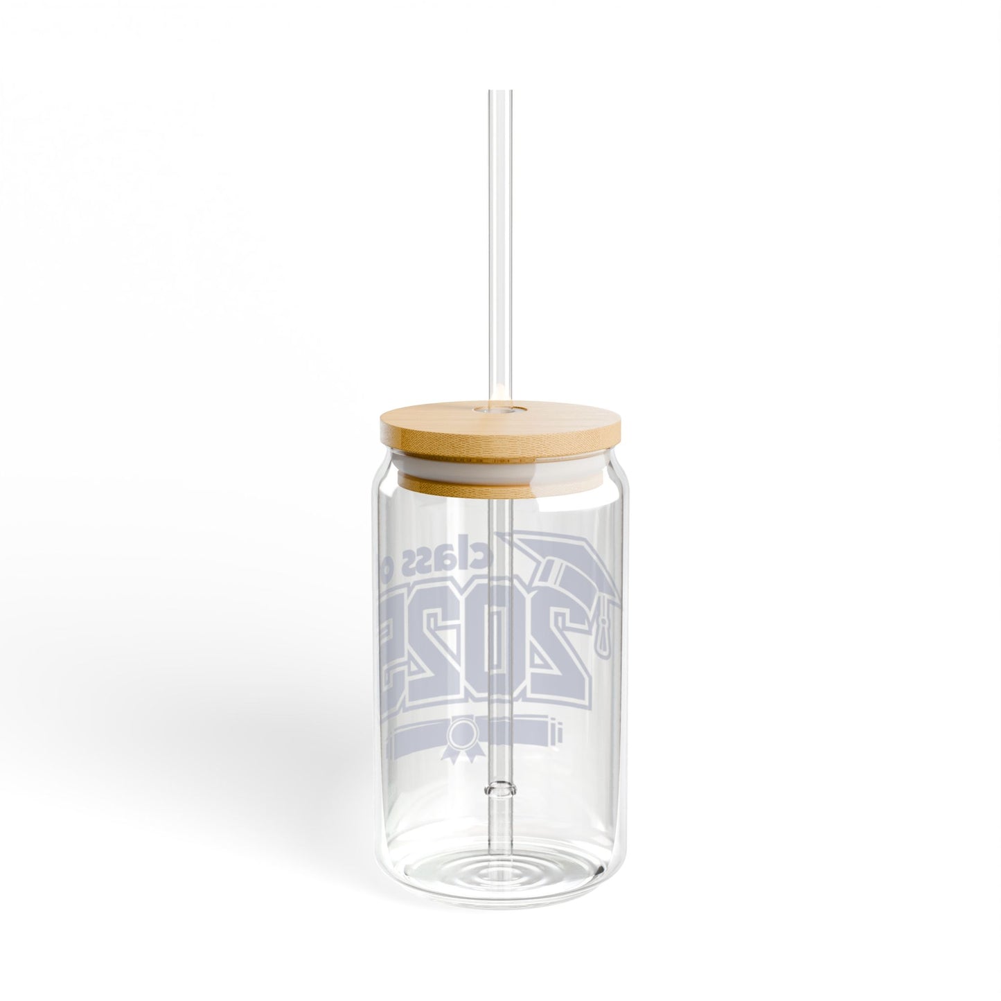 Graduation Sipper Glass 2025 with Bamboo Lid
