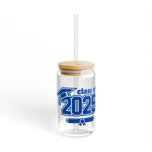 Graduation Sipper Glass 2025 with Bamboo Lid