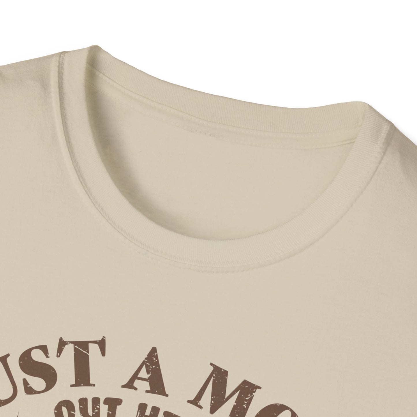 Just a Mom Trying Not to Raise Assholes Unisex Softstyle T-Shirt