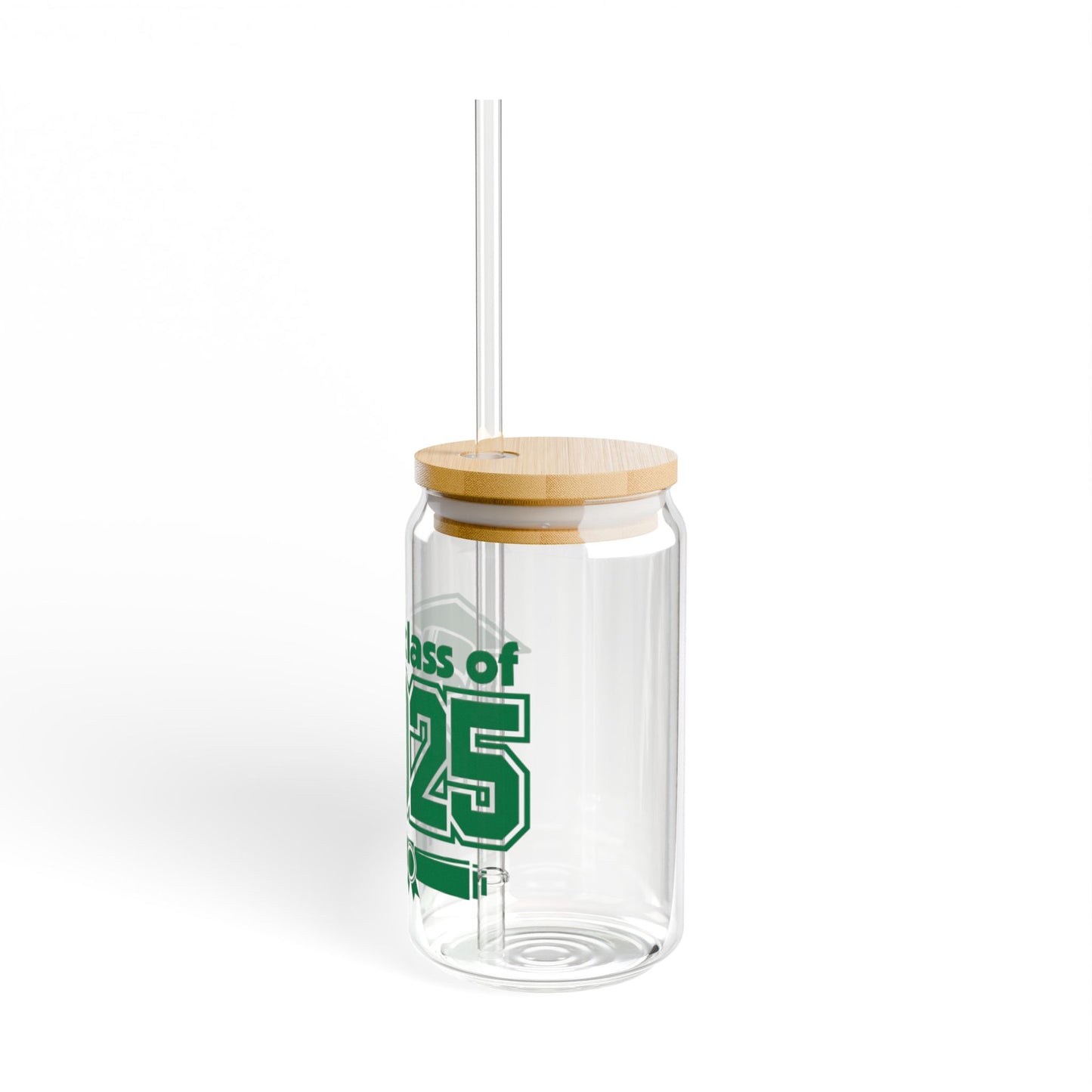 Graduation Sipper Glass 2025 with Bamboo Lid