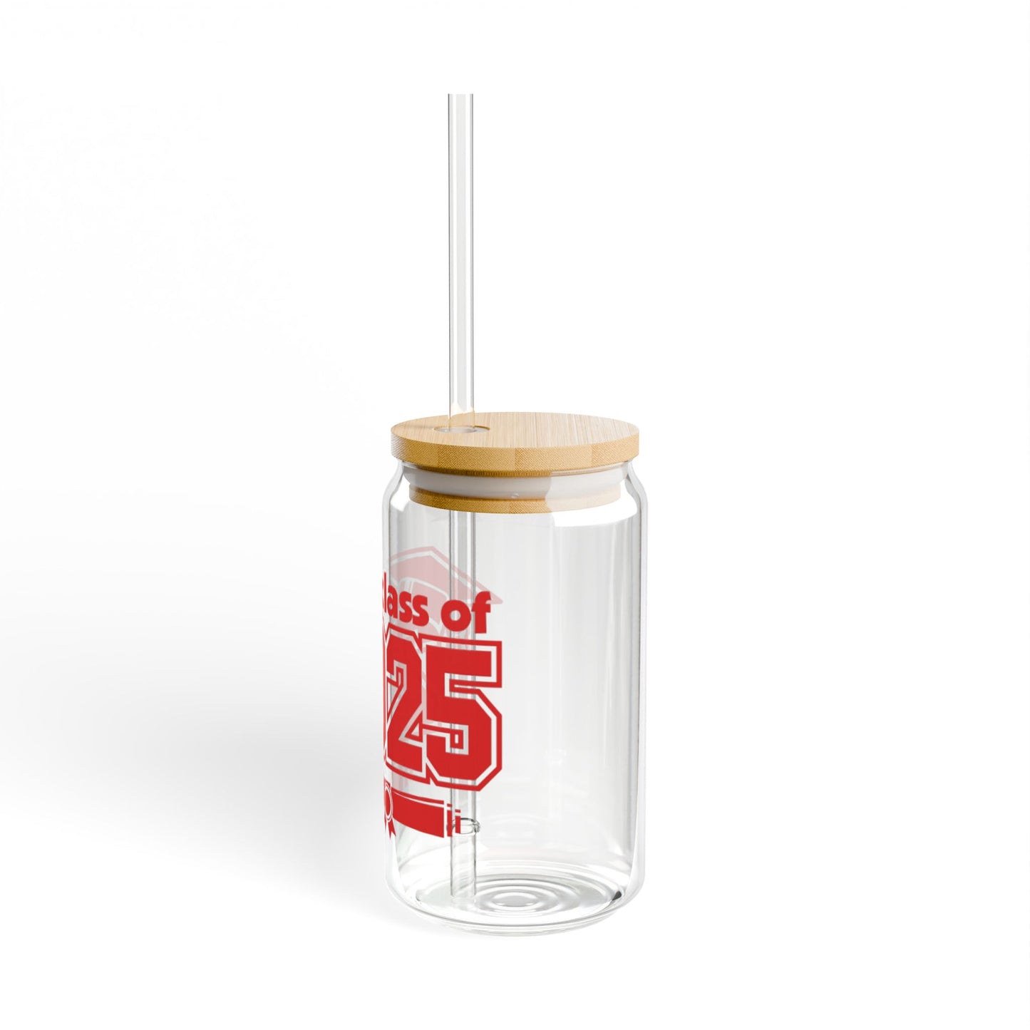 Graduation Sipper Glass 2025 with Bamboo Lid