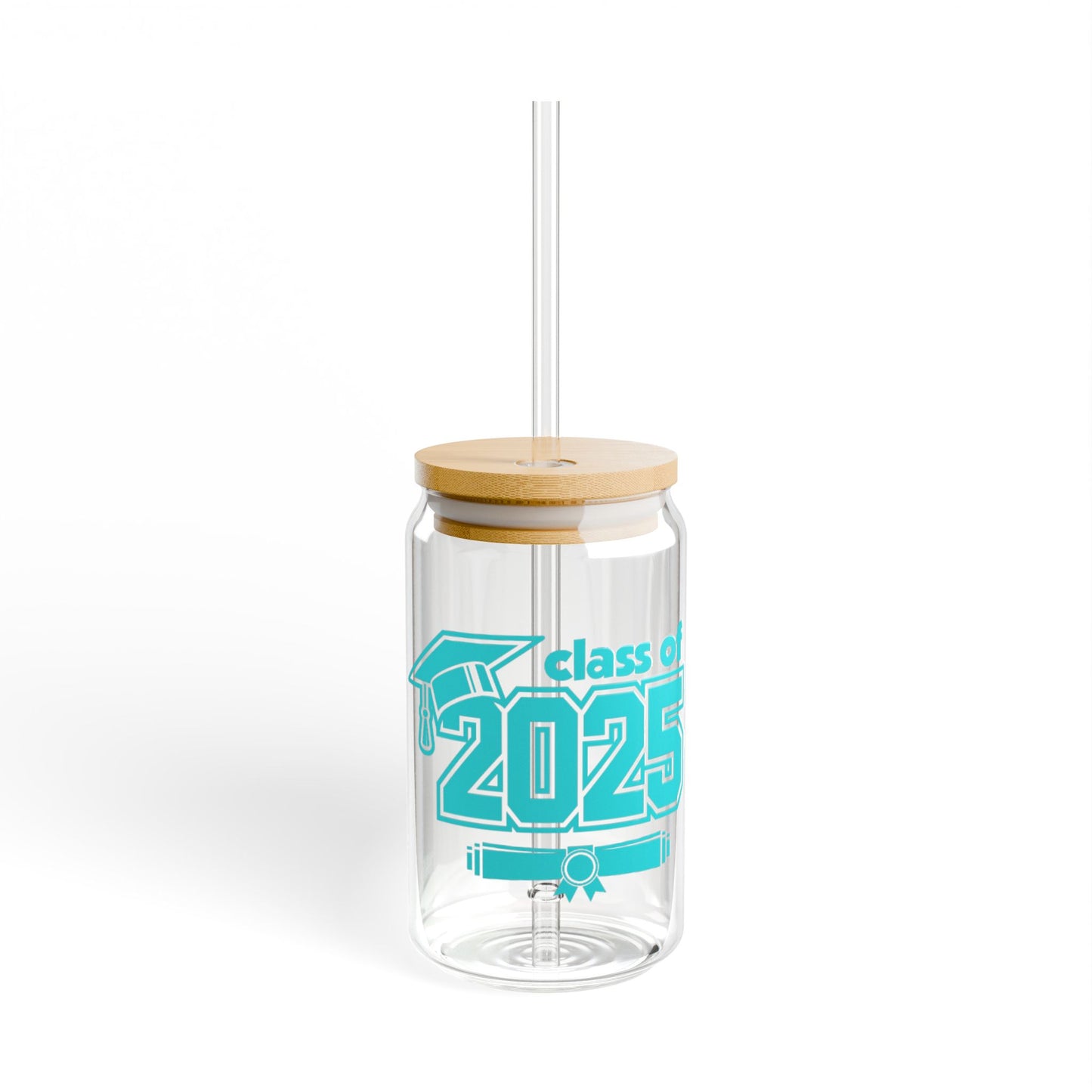 Graduation Sipper Glass 2025 with Bamboo Lid