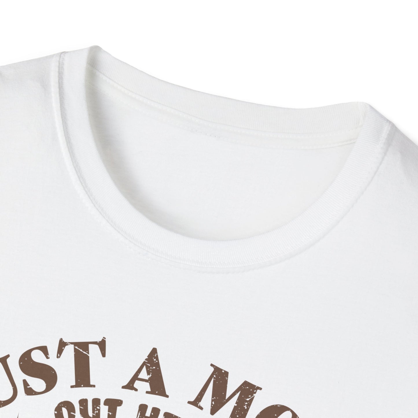 Just a Mom Trying Not to Raise Assholes Unisex Softstyle T-Shirt