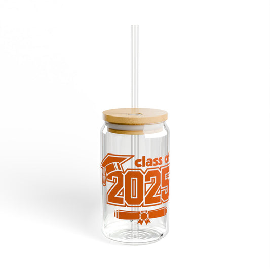 Graduation Sipper Glass 2025 with Bamboo Lid