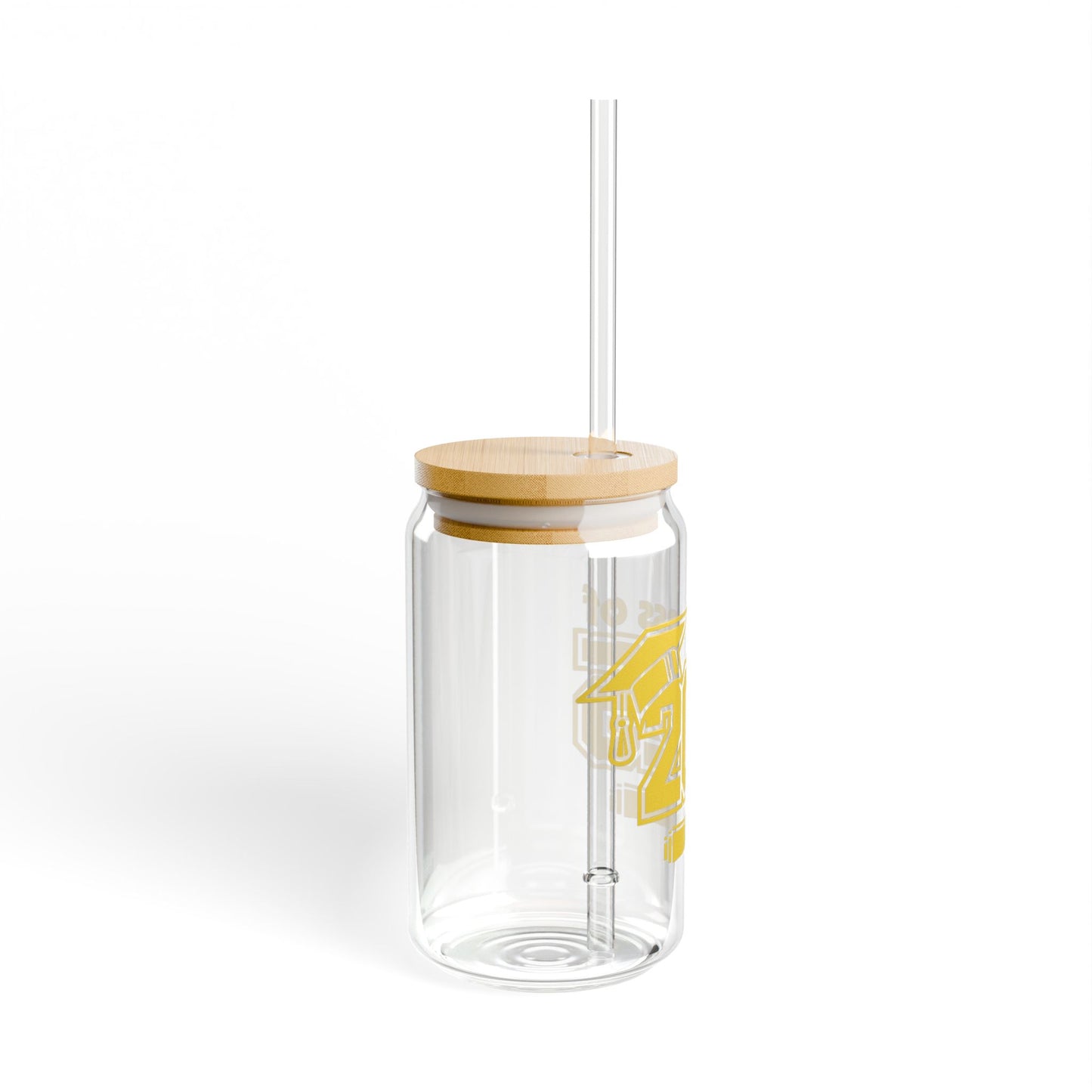 Graduation Sipper Glass 2025 with Bamboo Lid