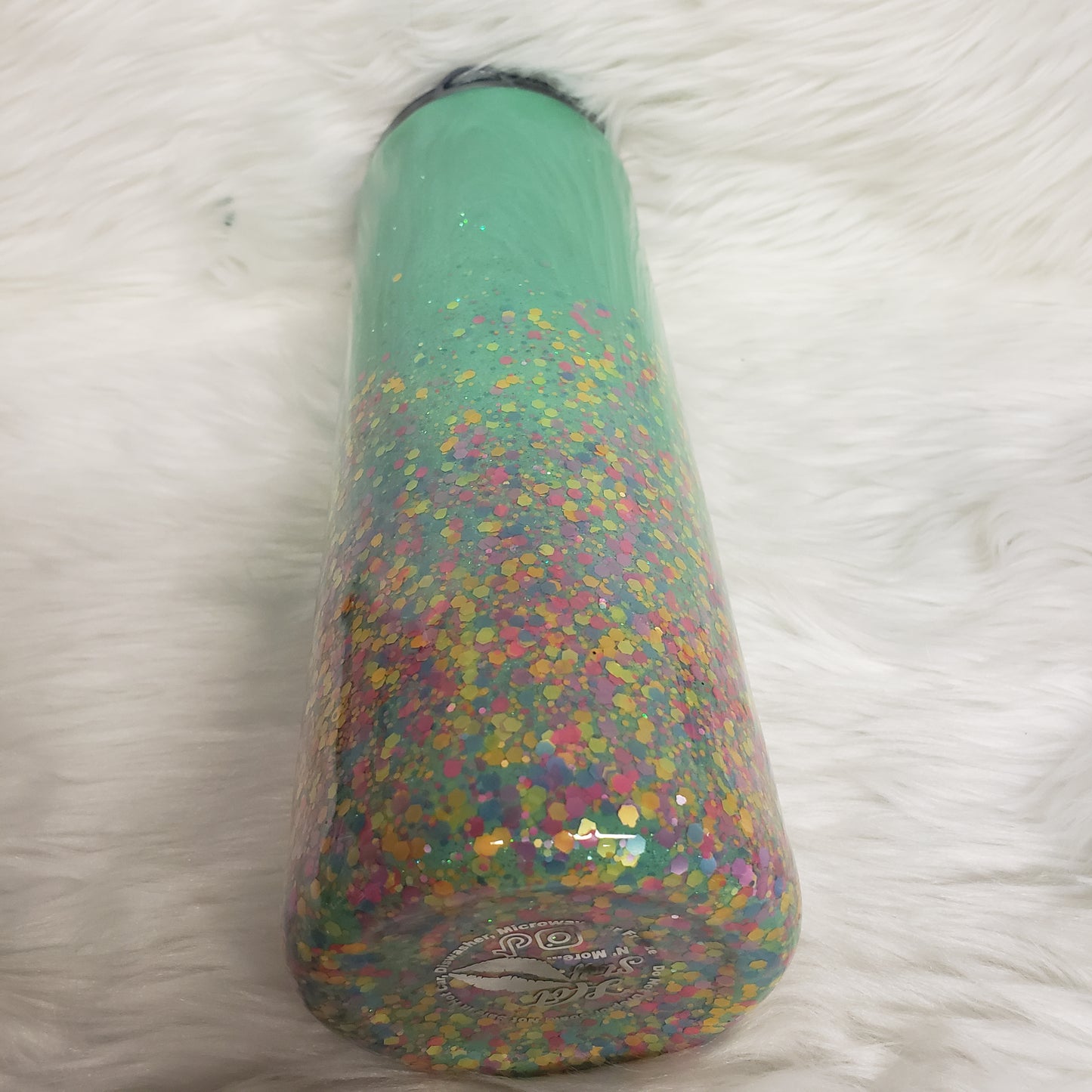 Sea foam Green Confetti Glitter Duo Tumbler & Pen Set-Customizable & Personalized
